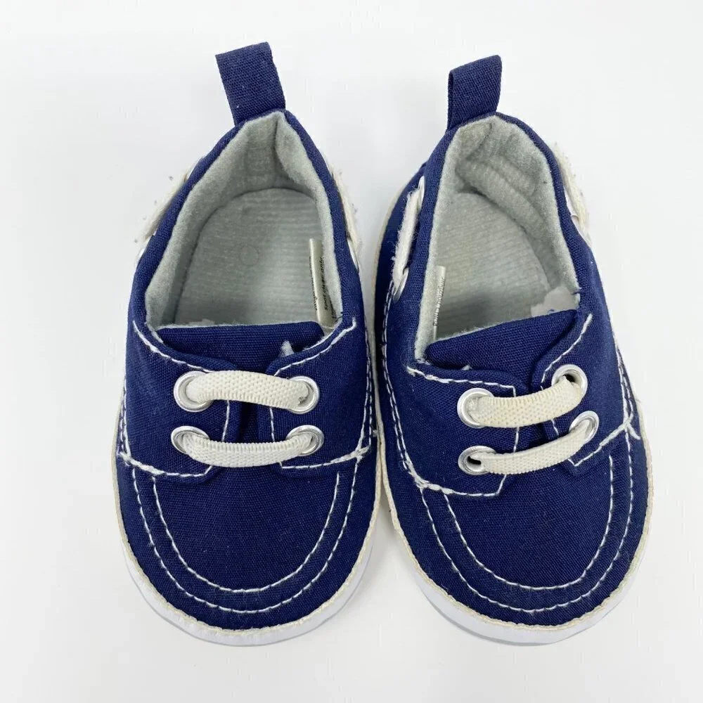 Baby 0-6 Month Slip On Soft and Comfortable Shoes. Blue. Size 0-6 Months